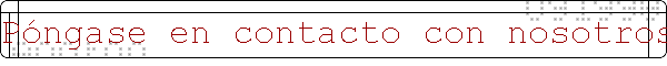 Pngase en contacto con nosotros